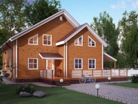 Каркасный дом 10х11 | Полутороэтажные деревянные дома с террасой