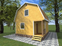 Каркасный дом 6х6 | Одноэтажные с мансардой деревянные дома и коттеджи