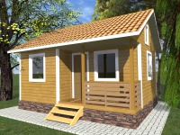 Каркасный дом 4,5х6 | Одноэтажные деревянные дома и коттеджи 4х6